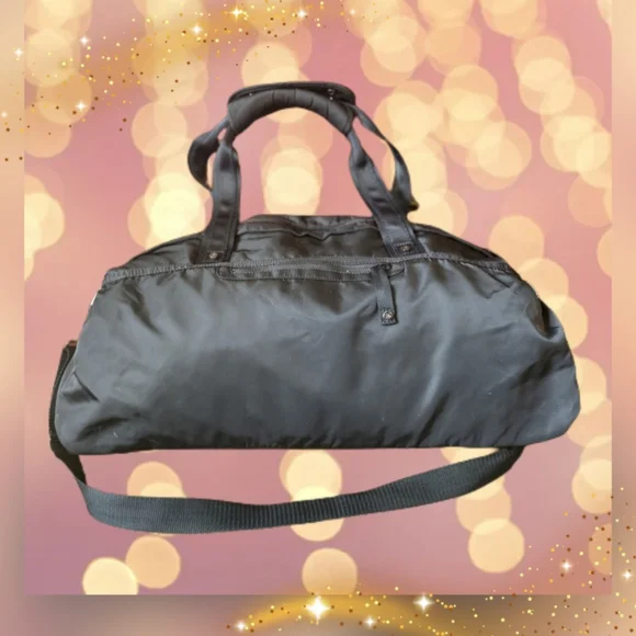 LULULEMON ATHLETICA BLACK NYLON DUFFEL BAG